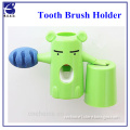 Cartoon children automatic toothpaste dispenser & tooth brush holder